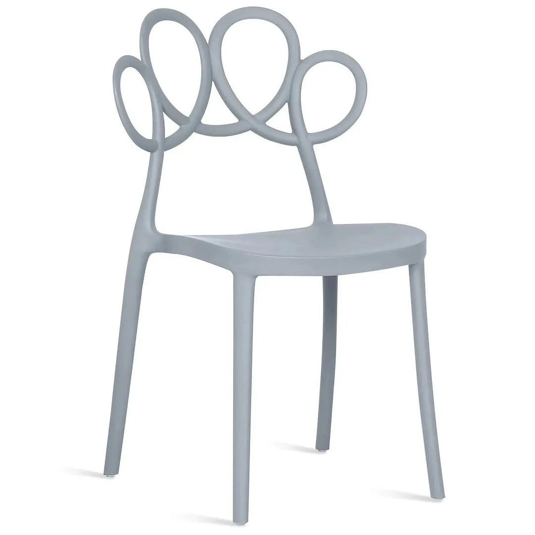 Contemporary plastic dining chair mila conceptual design.