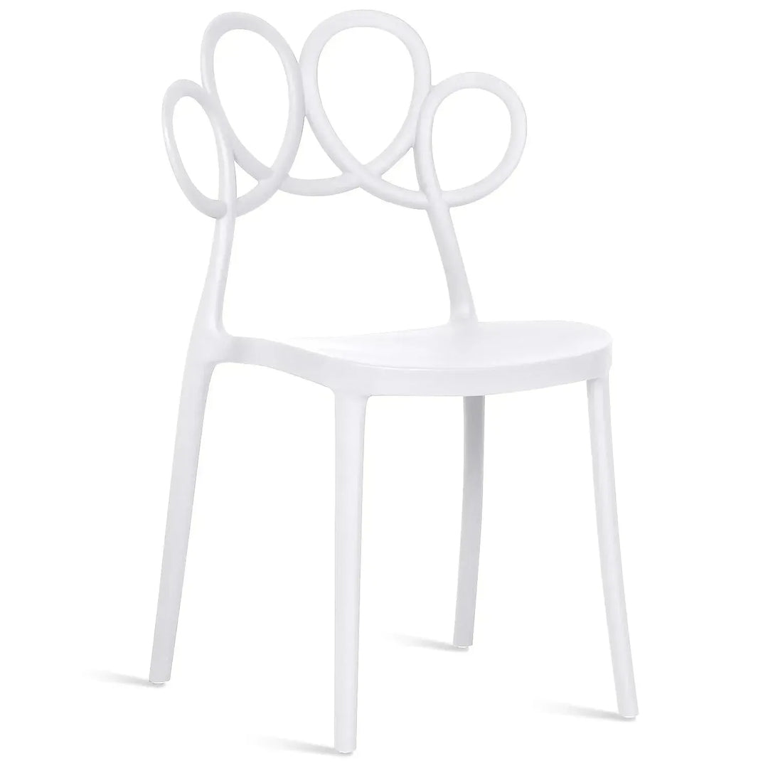 Contemporary plastic dining chair mila layered structure.