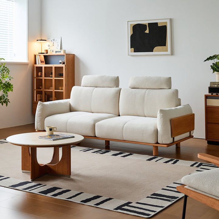 Scandinavian mixed weave fabric 3 seater sofa bessen primary product view.