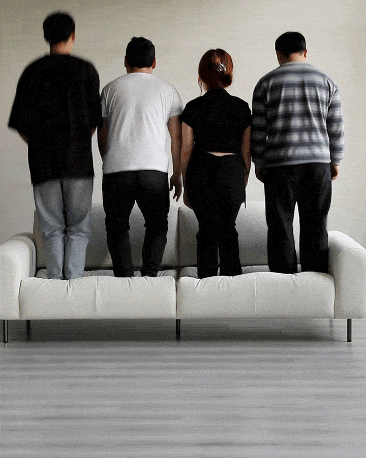 Minimalist Chenille Velvet Fabric 4 Seater Sofa DRIFT