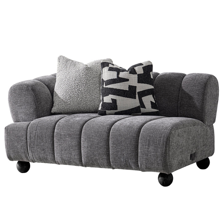 Modern velvet fabric sectional 4 seater sofa raven situational feels.