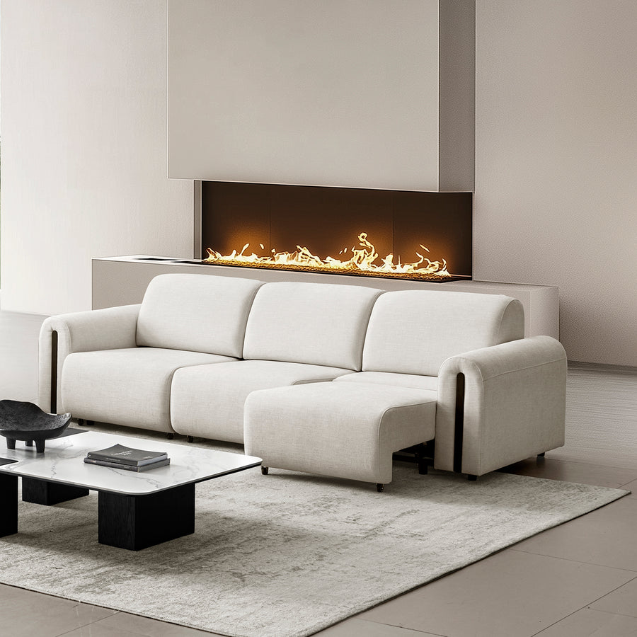 Modern mixed weave fabric electional sectional 3 seater sofa bed plaina primary product view.