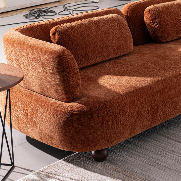 Cream velvet fabric modular l shape sectional sofa 4+l bubba in still life.