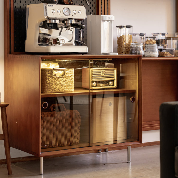 Vintage boxwood modular hanging wall shelf system muse wardrobe layered structure.