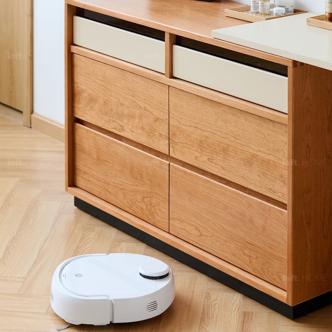 Scandinavian cherry wood dressing table timeless detail 2.