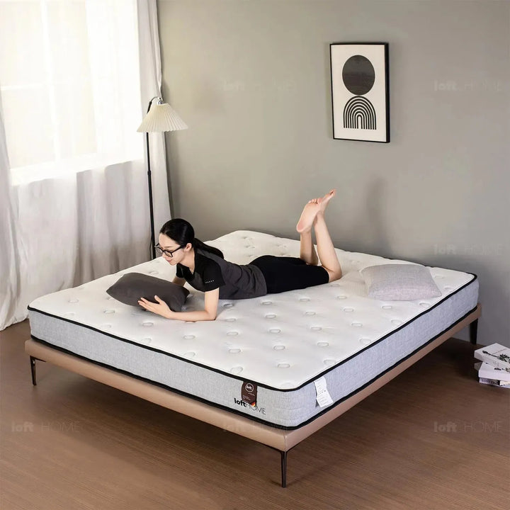 20cm pocket spring mattress sky in close up details.