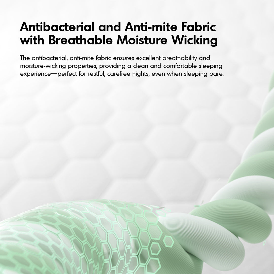 22cm natural latex jute fiber pocket spring double side mattress forest detail 4.