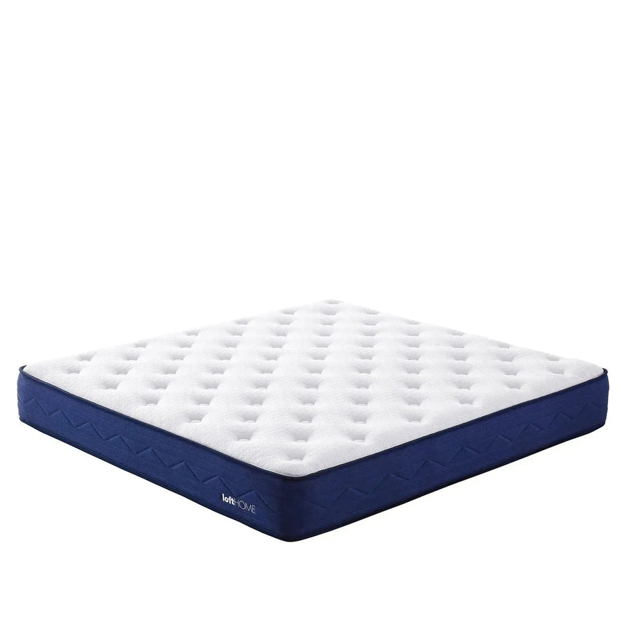 23cm pocket spring mattress wave in white background.