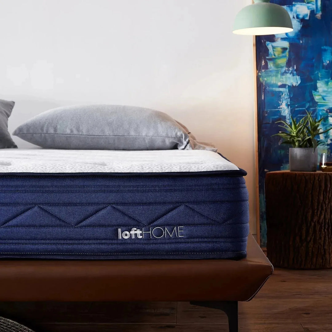 23cm pocket spring mattress wave in panoramic view.