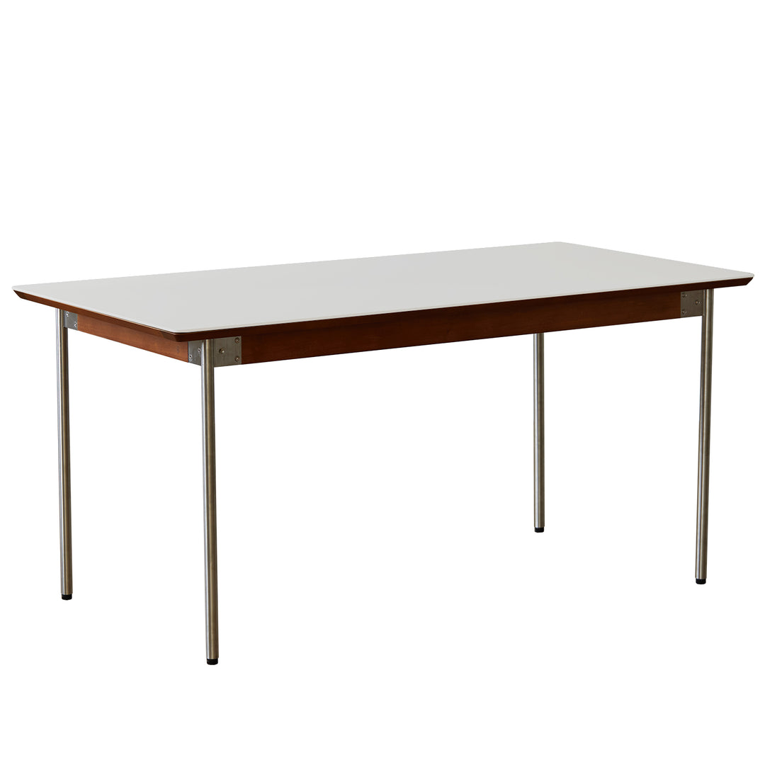 Vintage boxwood dining table season in white background.