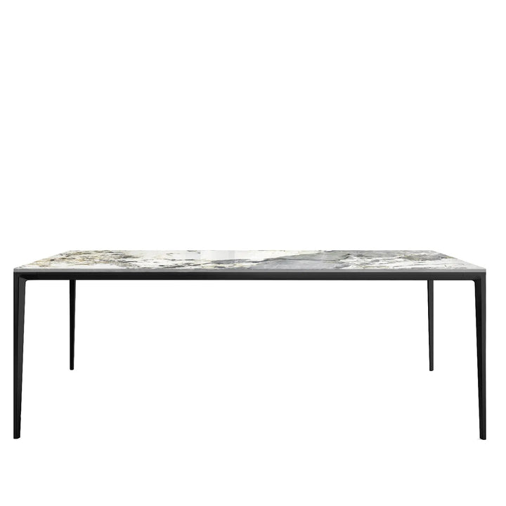 Minimalist sintered stone dining table long island black detail 4.