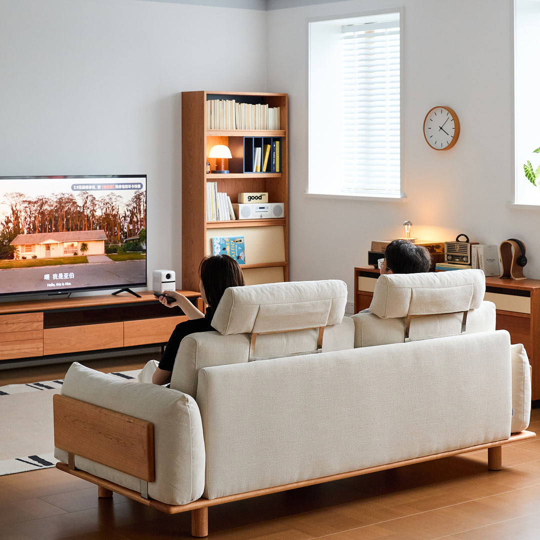 Scandinavian mixed weave fabric 4 seater sofa bessen material variants.