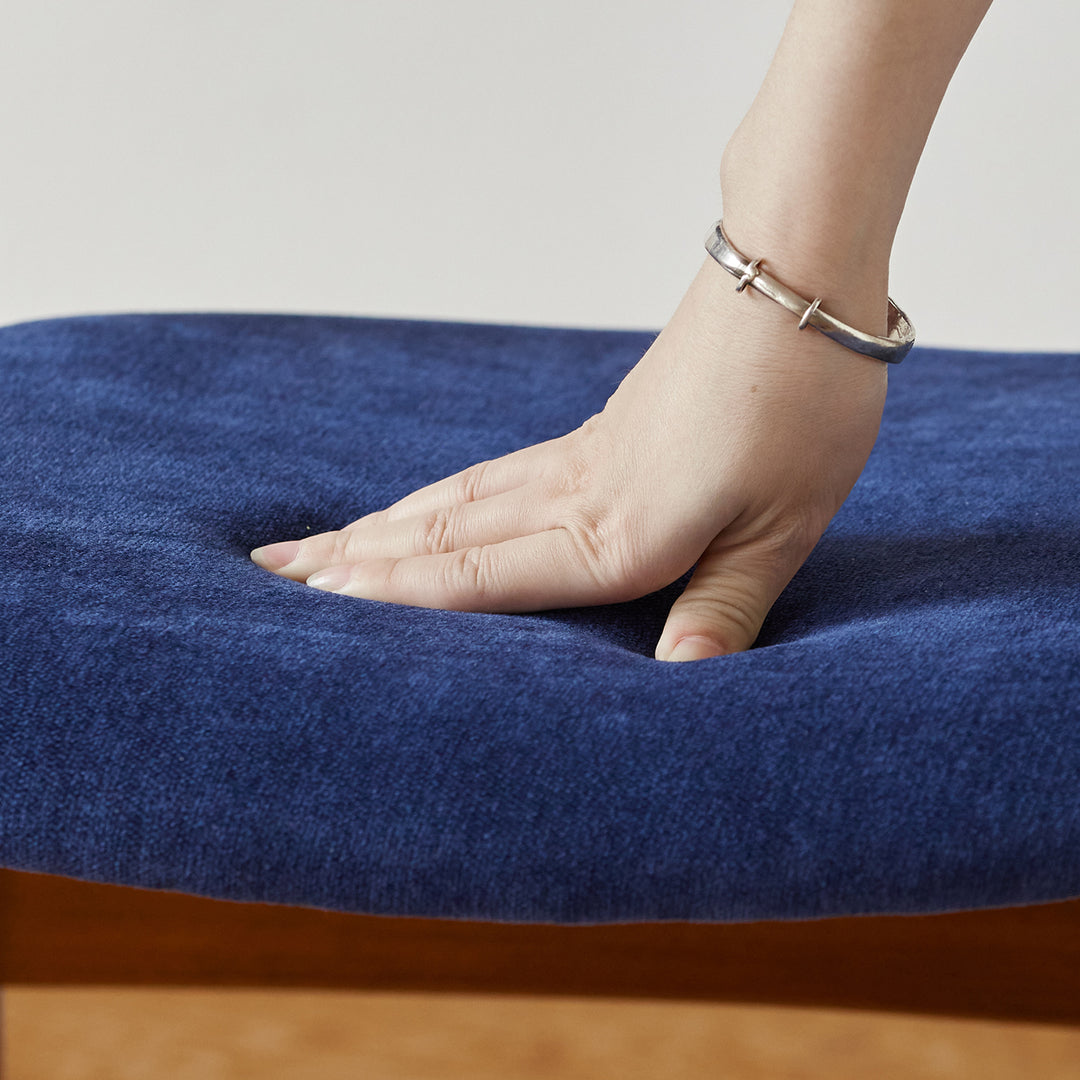 Scandinavian premium velvet fabric sofa cover in real life style.