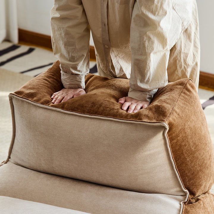 Scandinavian premium cotton fabric sofa cover primary product view.