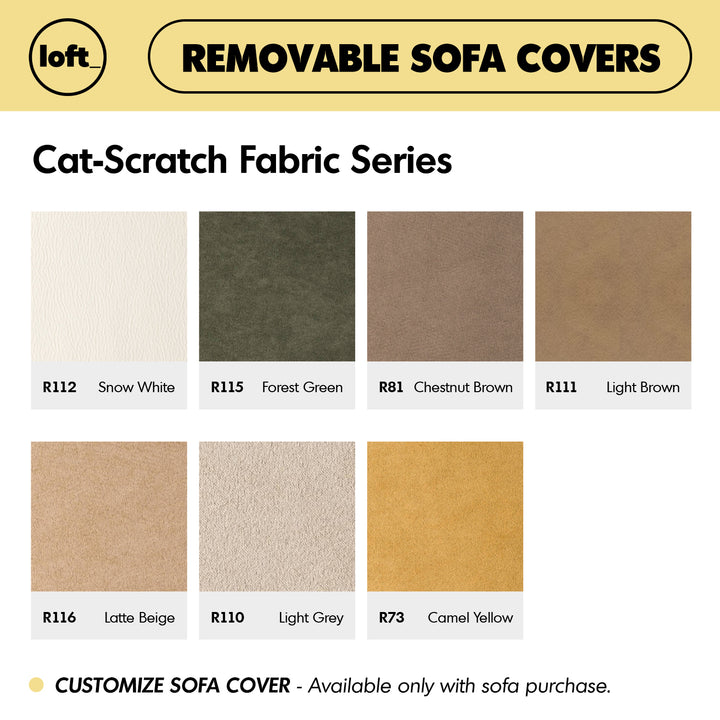Scandinavian Premium Cat Scratch Resistant Fabric Removable Sofa Cover