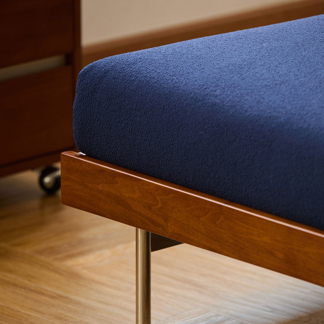 Scandinavian premium boucle fabric sofa cover environmental situation.