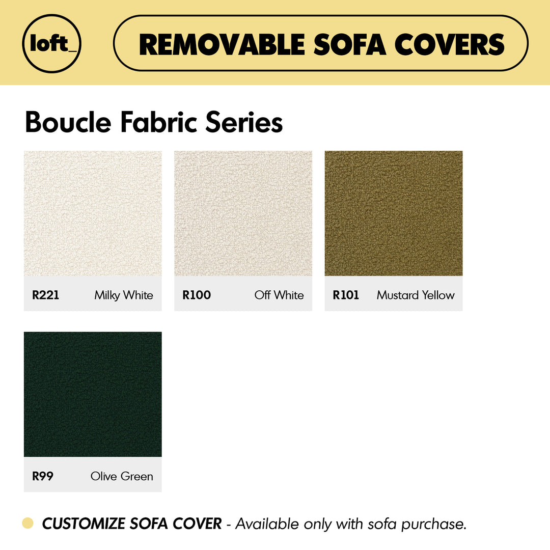 Scandinavian Premium Boucle Fabric Removable Sofa Cover