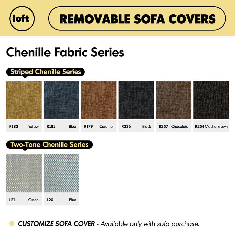 Scandinavian Premium Chenille Velvet Fabric Removable Sofa Cover