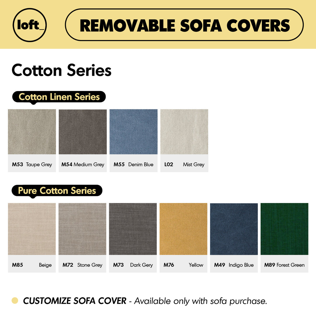 Scandinavian Premium Cotton Fabric Removable Sofa Cover