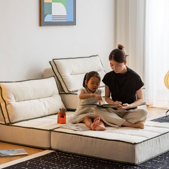 Scandinavian cat scratch resistant fabric modular 1 seater sofa tiered primary product view.