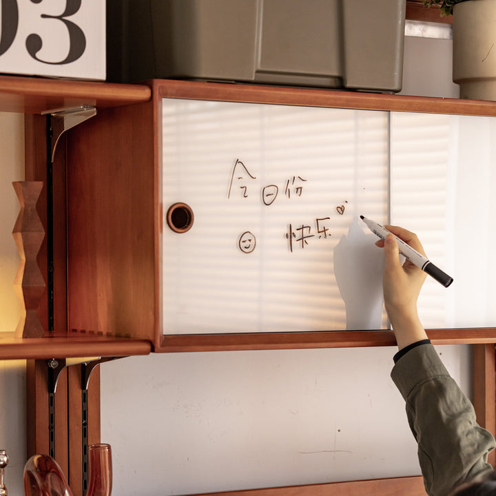 Vintage boxwood modular hanging wall shelf system muse layered structure.