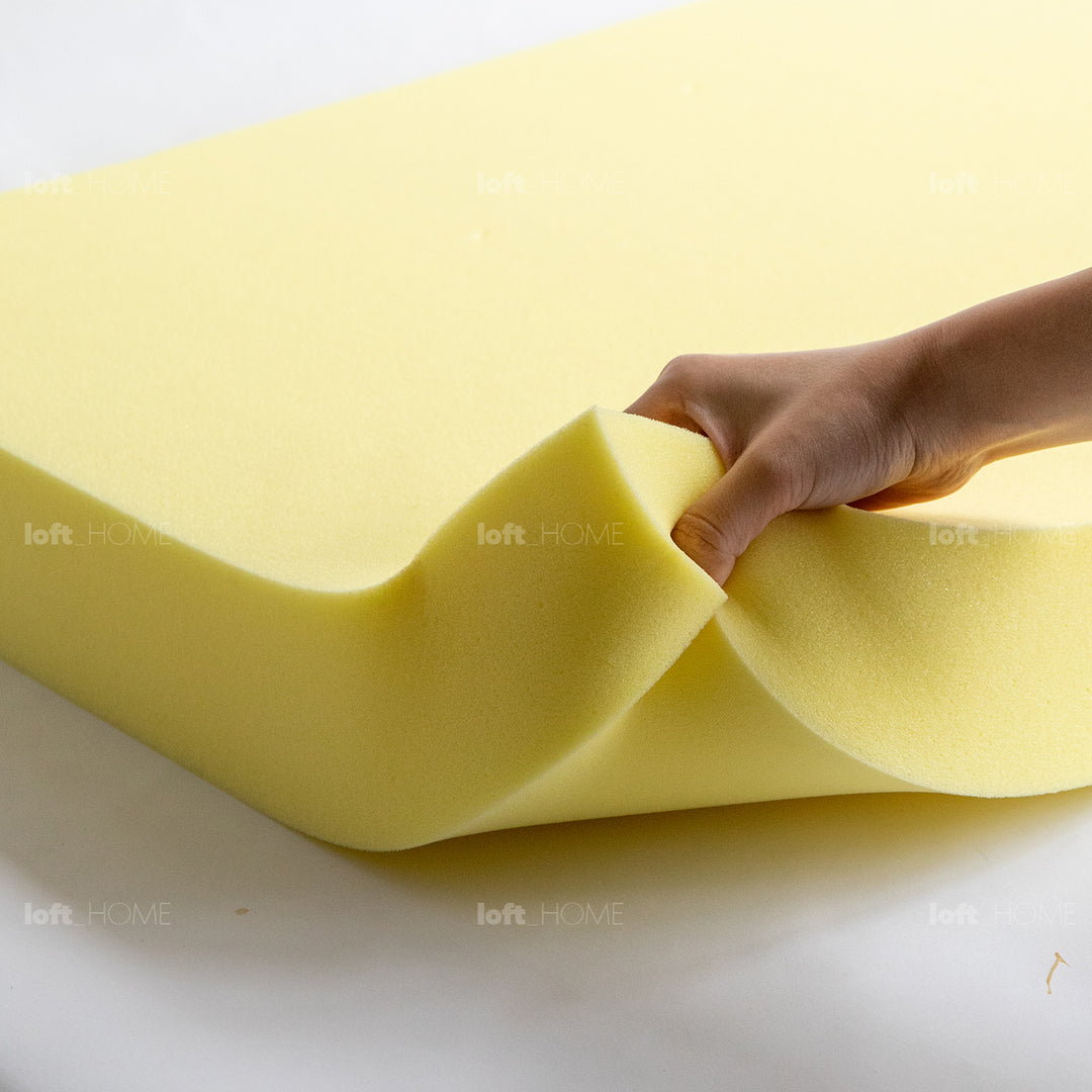 Cream boucle fabric office chair ins with context.