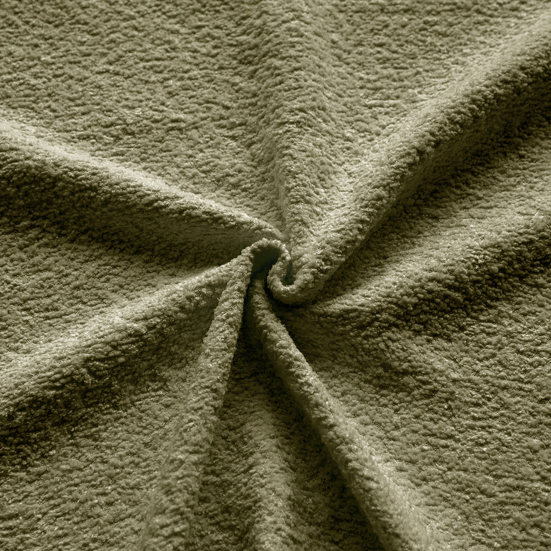 Cream boucle fabric office chair ins material variants.