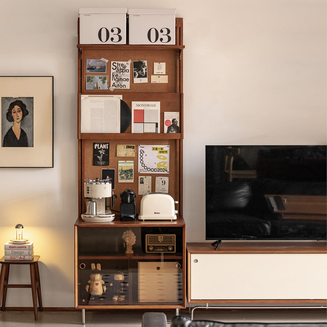 Vintage boxwood modular hanging wall shelf system muse in real life style.