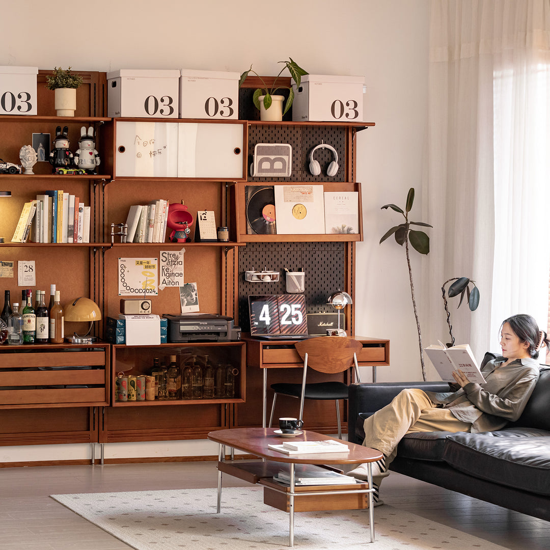 Vintage boxwood modular hanging wall shelf system muse living in real life style.