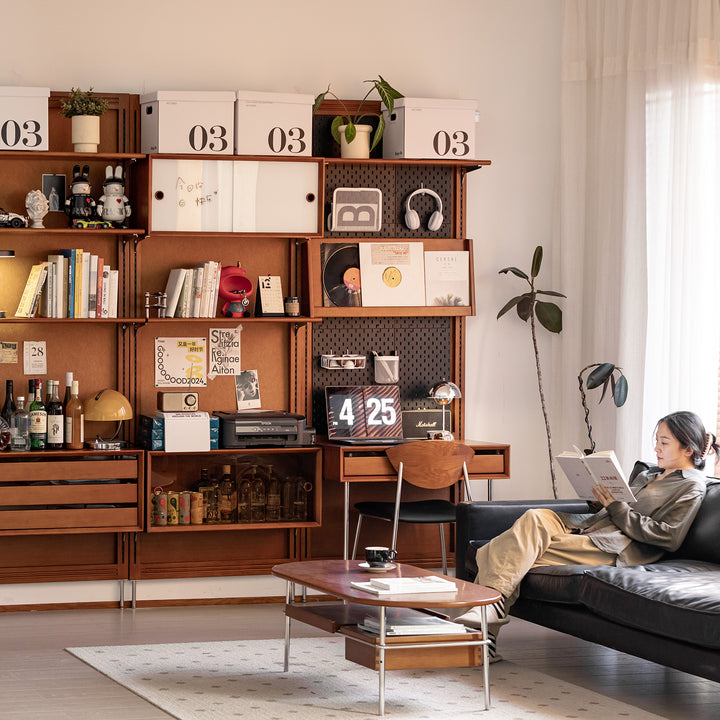 Vintage boxwood modular hanging wall shelf system muse living in real life style.