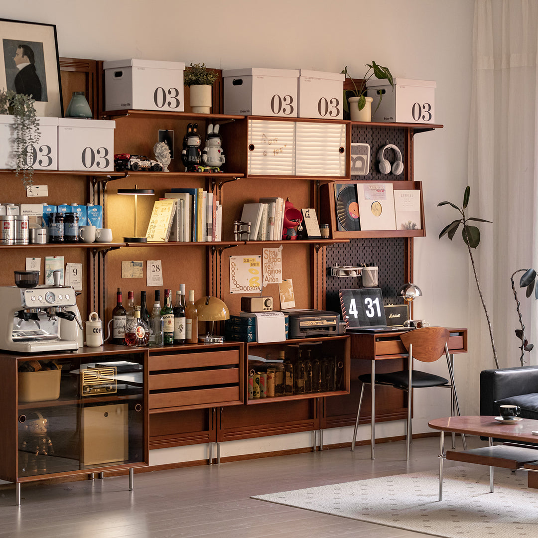 Vintage boxwood modular hanging wall shelf system muse living in details.