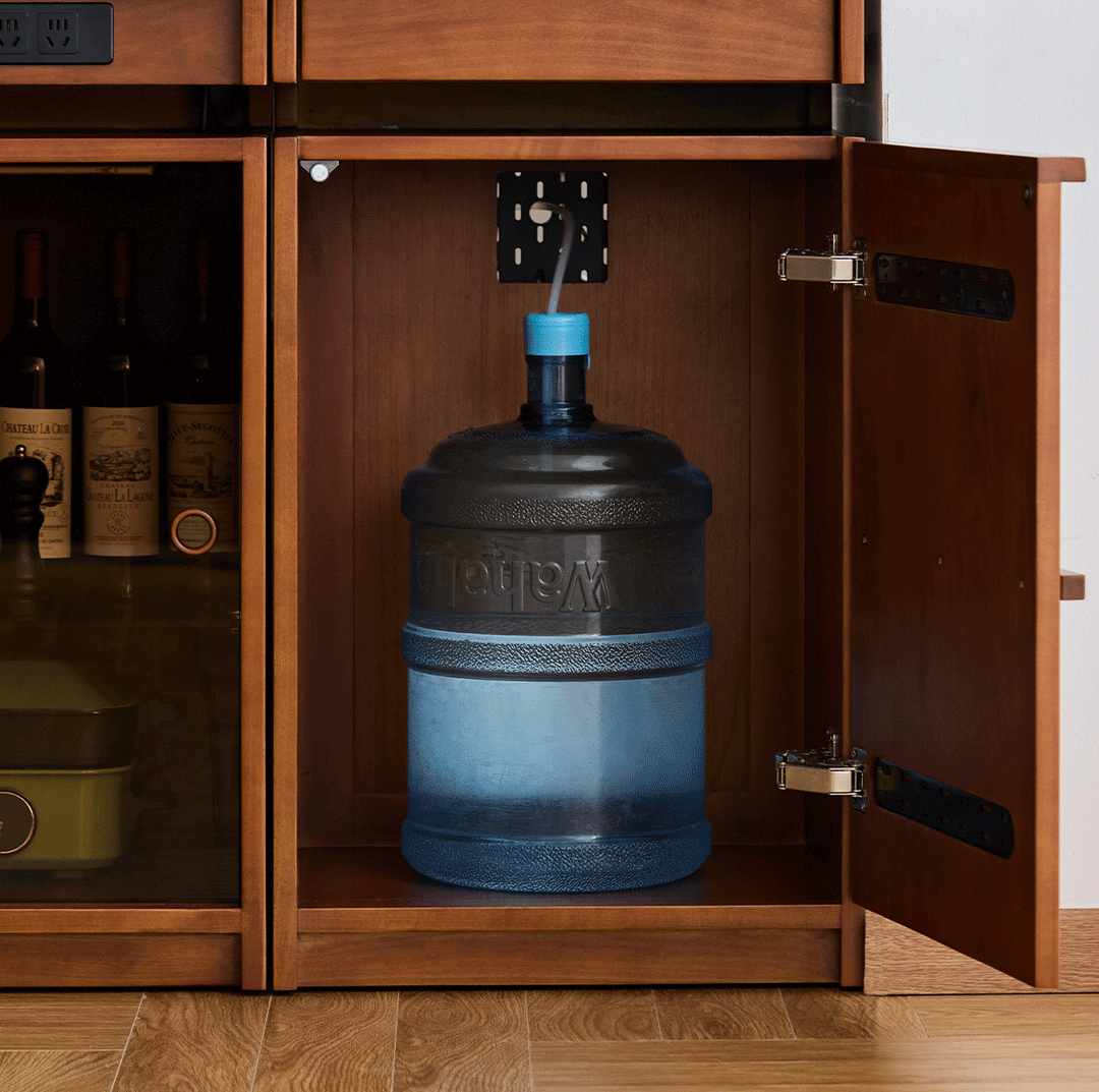 Vintage Boxwood Sintered Stone Extendable Island Dining Table With Cabinet SKELETAL