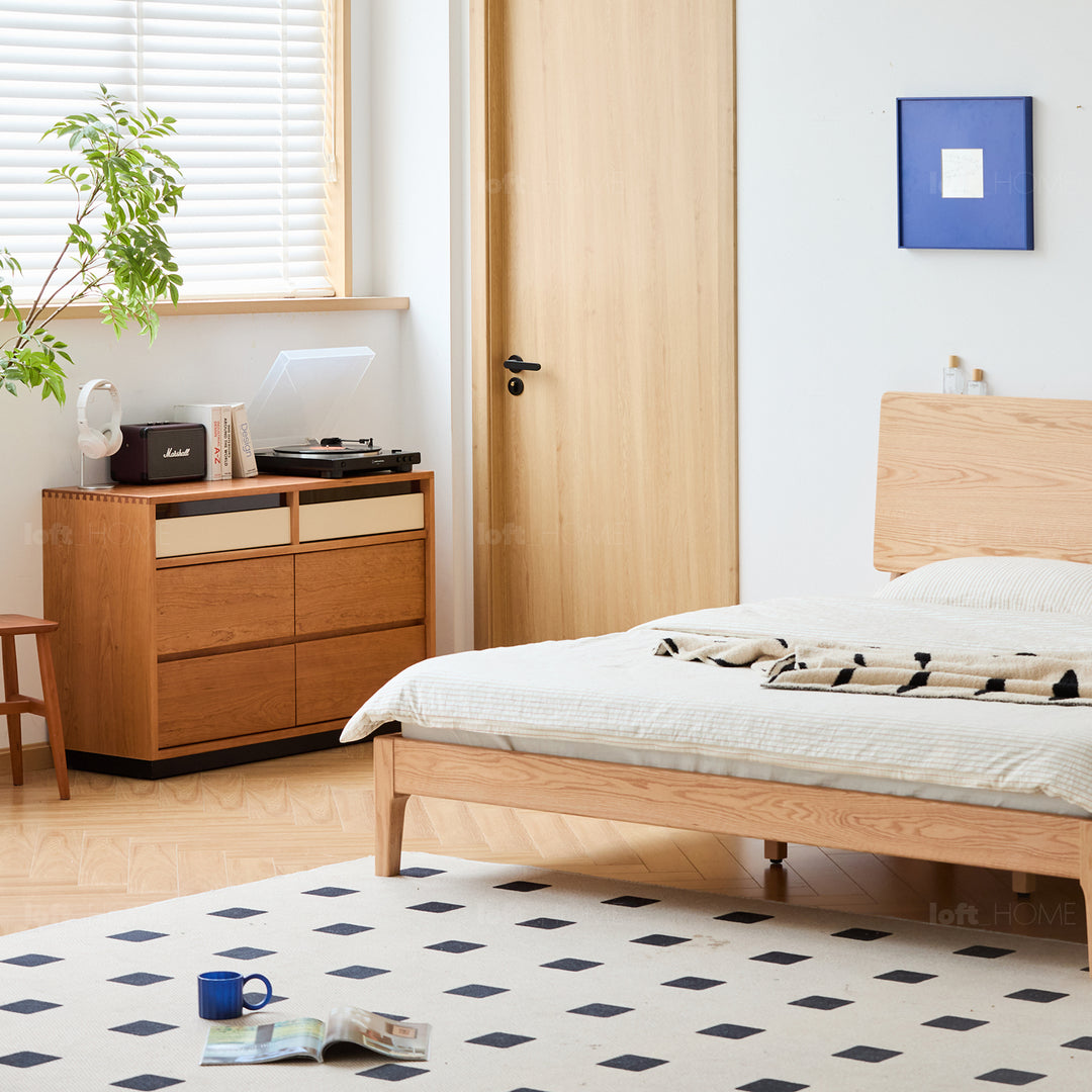 Scandinavian cherry wood chest of drawers timeless 6 environmental situation.