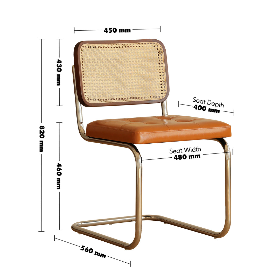 Vintage rattan pu leather dining chair hoh xil size charts.