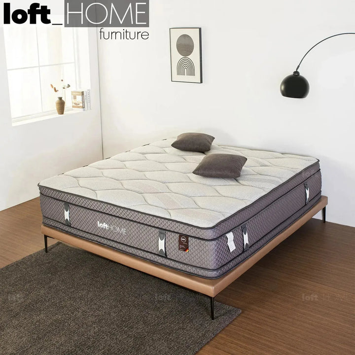 40cm latex gel memory foam pocket spring double sided mattress ocean primary product view.