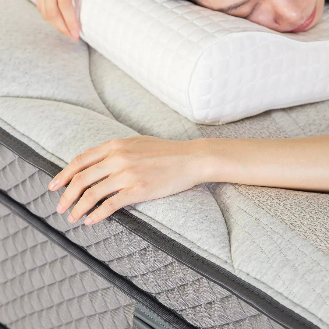 40cm latex gel memory foam pocket spring double sided mattress ocean with context.