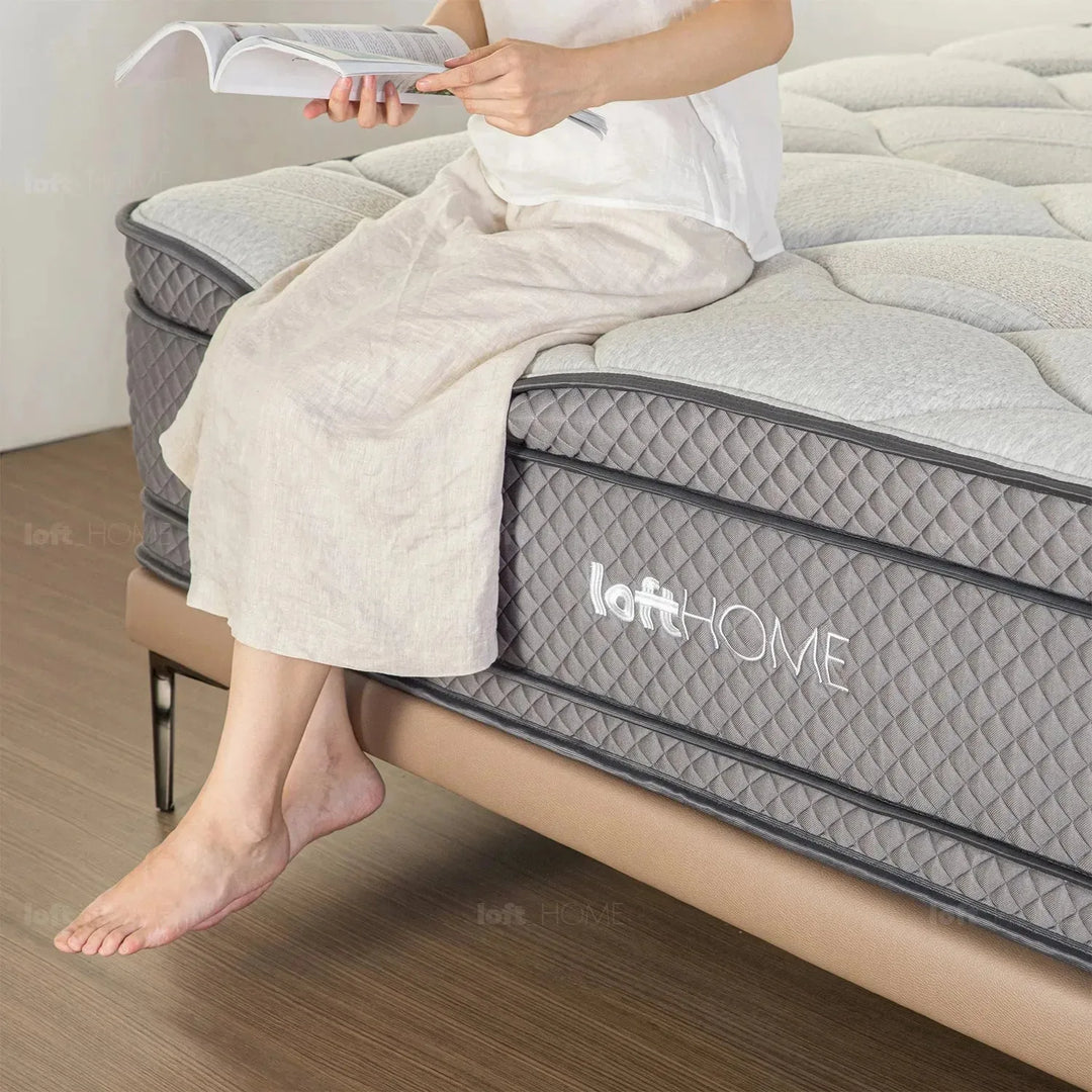 40cm latex gel memory foam pocket spring double sided mattress ocean in details.