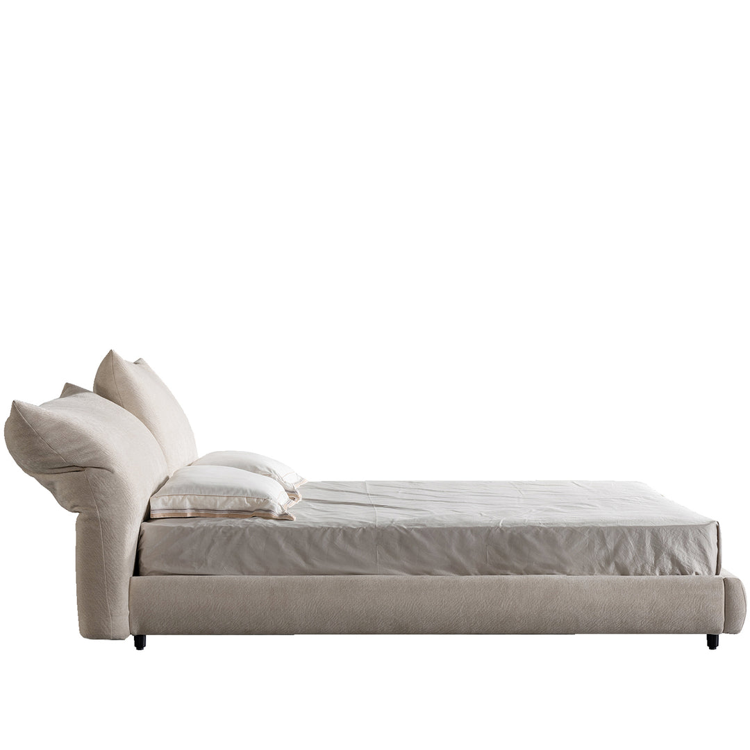 Contemporary velvet fabric bed standard detail 4.