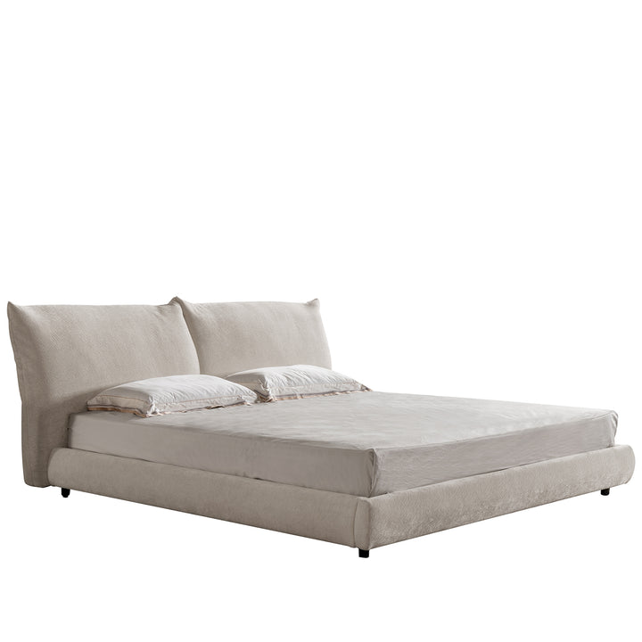 Contemporary velvet fabric bed standard detail 5.