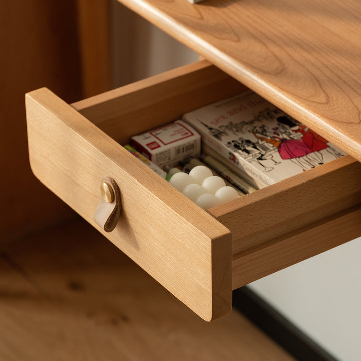 Scandinavian cherry wood study table kashima material variants.