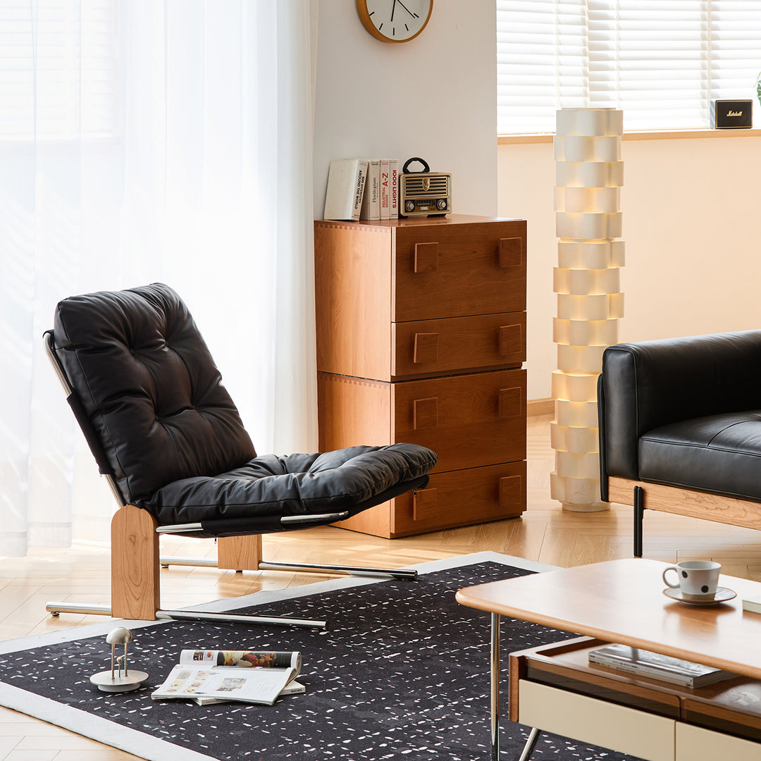 Scandinavian microfiber leather 1 seater sofa chair tessidi material variants.