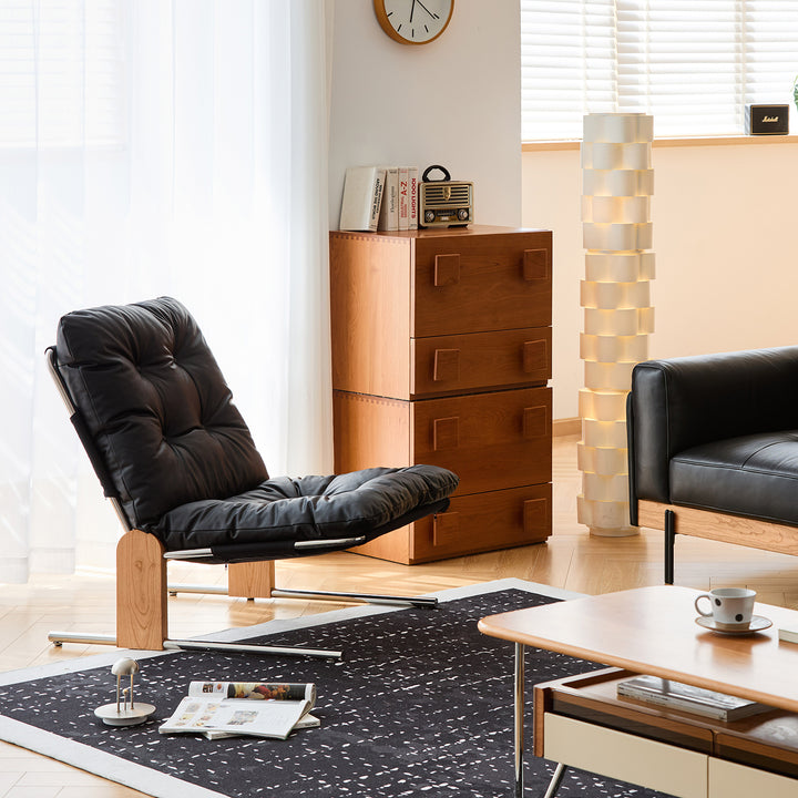 Scandinavian microfiber leather 1 seater sofa chair tessidi material variants.