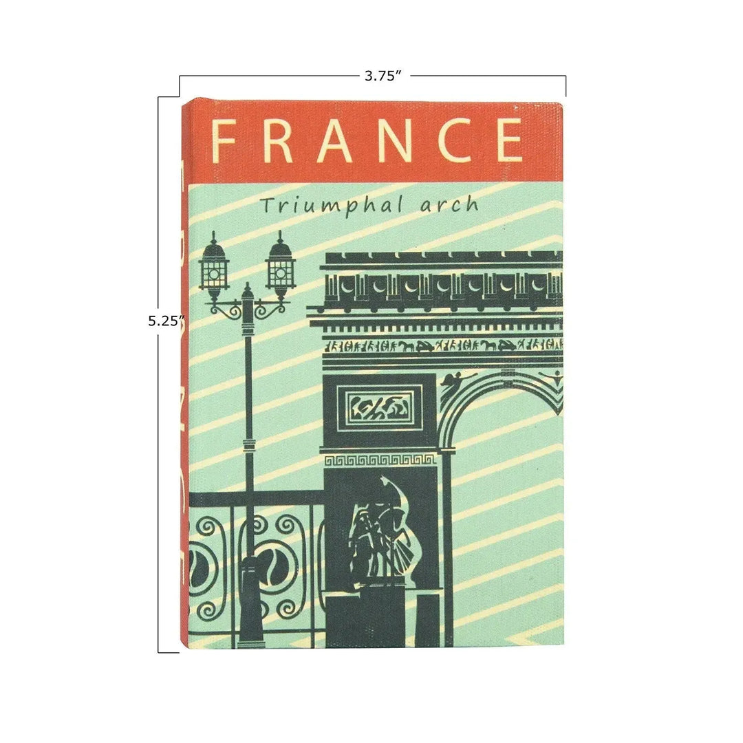 5-1/2"l x 3-3/4"w mdf & canvas book storage box, 5 styles decor in real life style.