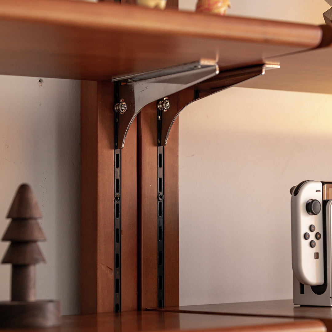 Vintage boxwood modular hanging wall shelf system muse entryway detail 2.