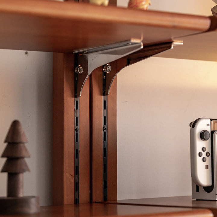 Vintage boxwood modular hanging wall shelf system muse entryway detail 2.