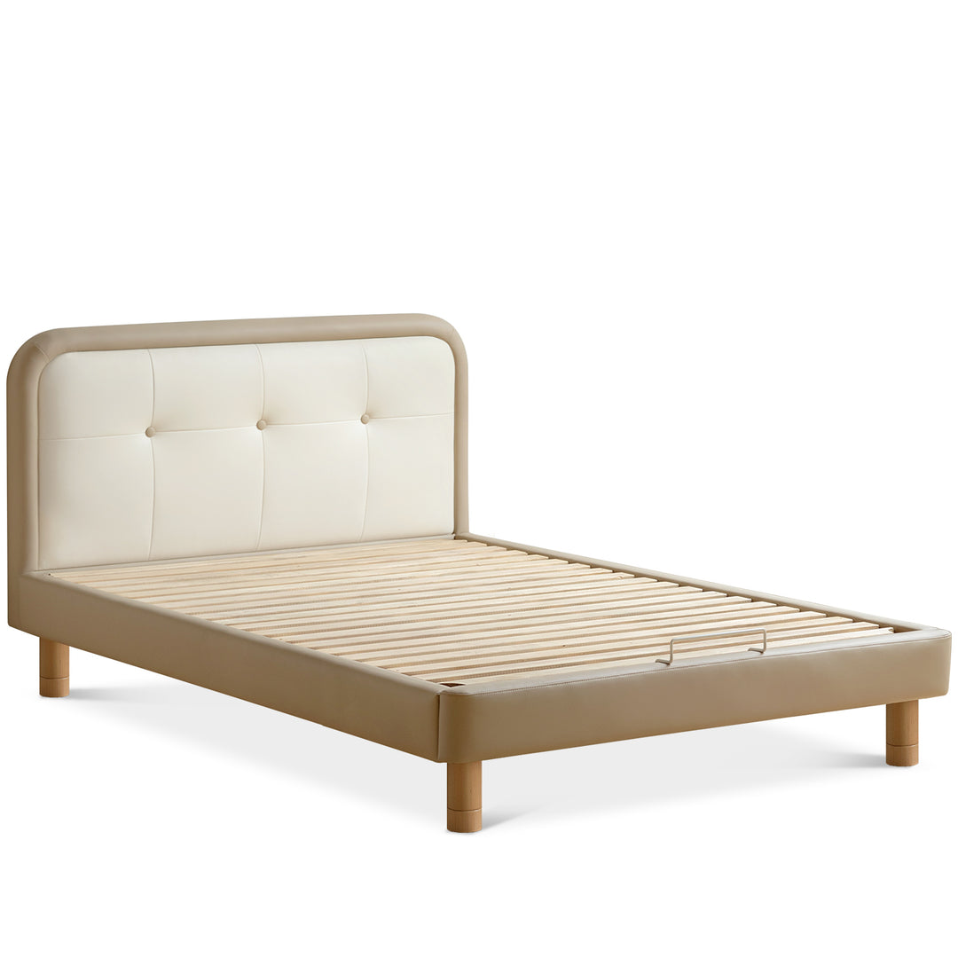 Modern microfiber leather kids bed cradle situational feels.