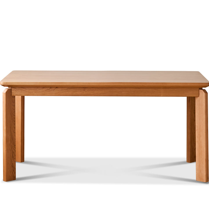 Scandinavian cherry wood dining table square environmental situation.