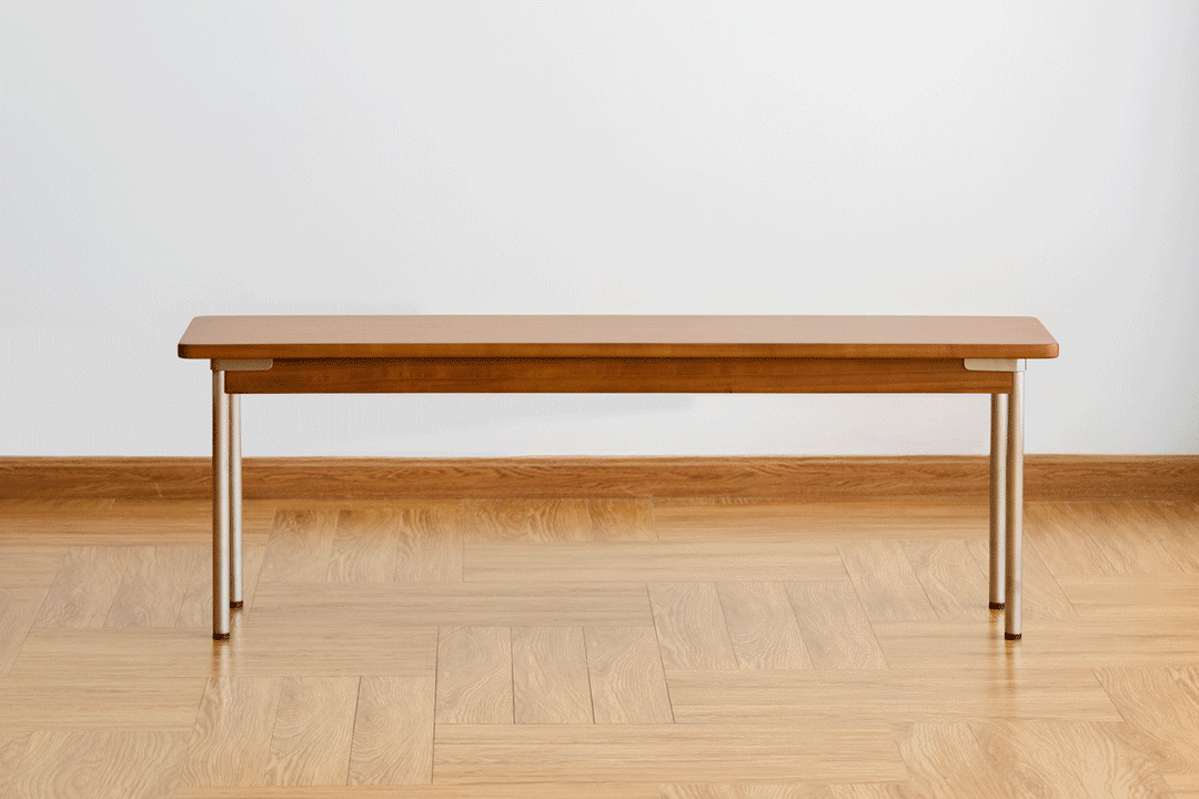 Vintage boxwood dining bench pinecone color swatches.