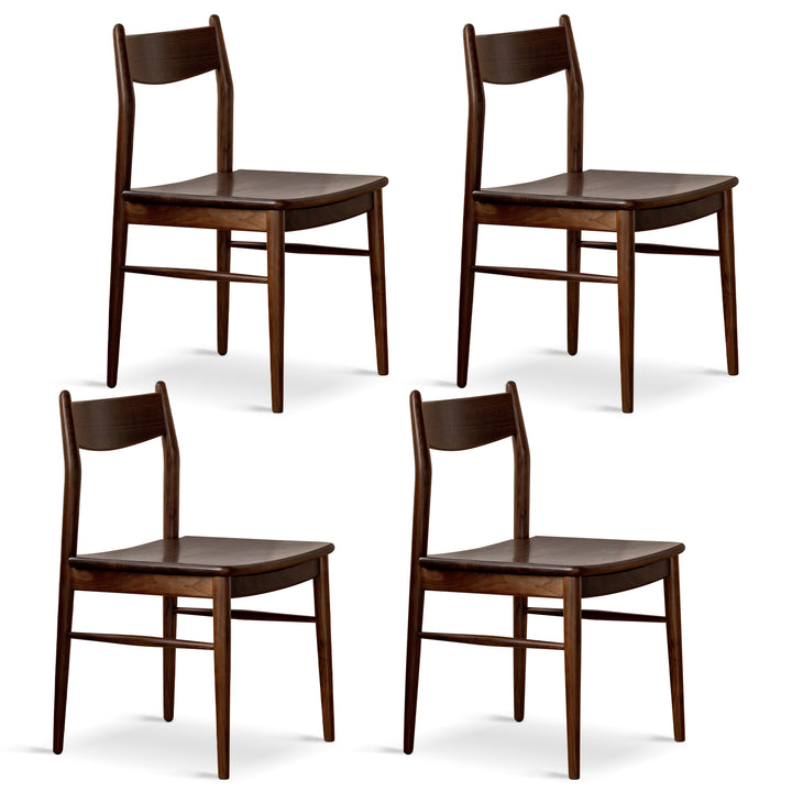 Vintage walnut wood dining chair chrono environmental situation.