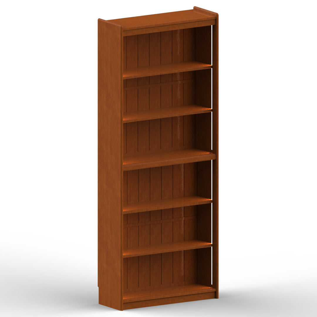 Vintage boxwood bookshelf vista conceptual design.